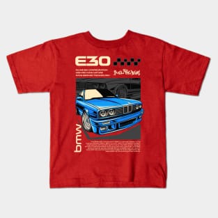 BMW E30 Enthusiast Kids T-Shirt